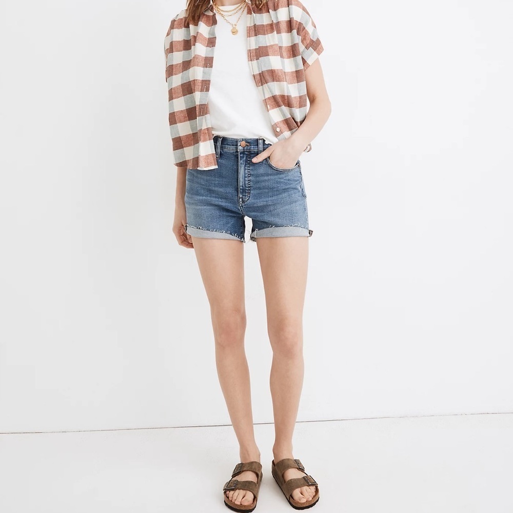 Madewell high rise denim short